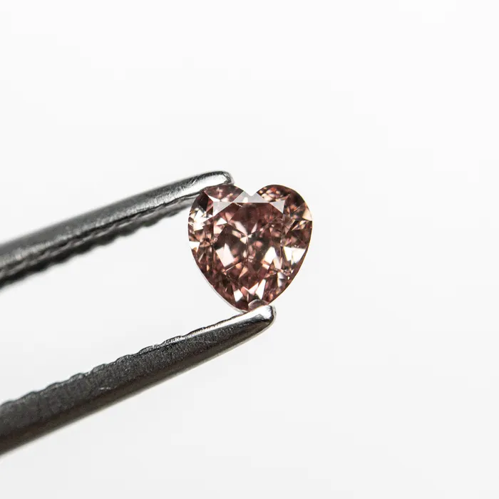 Misfit Diamonds 030ct 416x394x243mm GIA SI2 Fancy Deep Orangy Pink Heart Brilliant 2412201 Necklaces