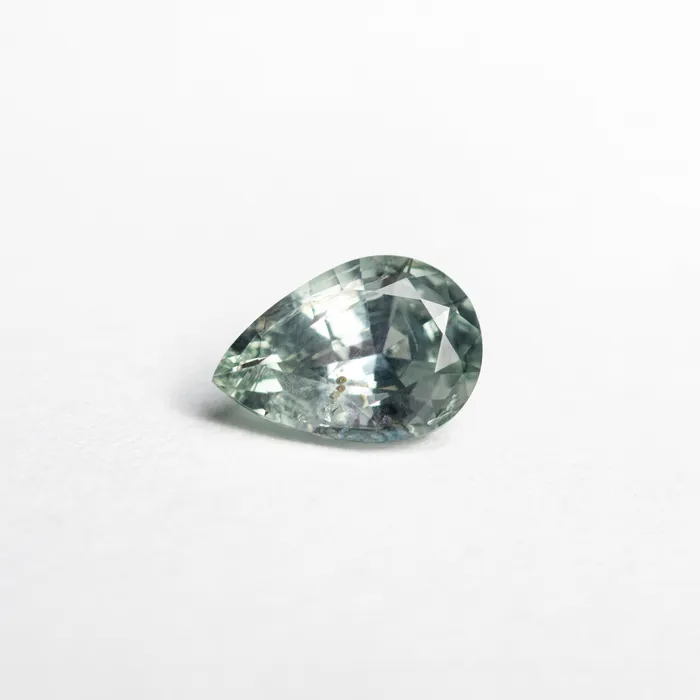 Misfit Gems Earrings Green Brilliant Sapphire 068ct Pear