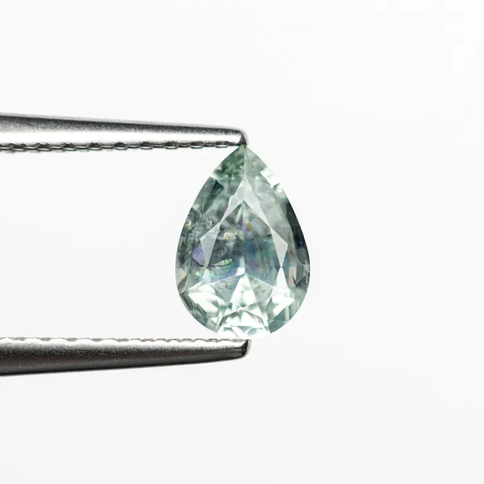 Misfit Gems Earrings Green Brilliant Sapphire 068ct Pear