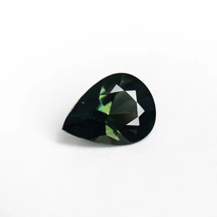 Misfit Gems Earrings GreenTeal Brilliant Sapphire 117ct Pear