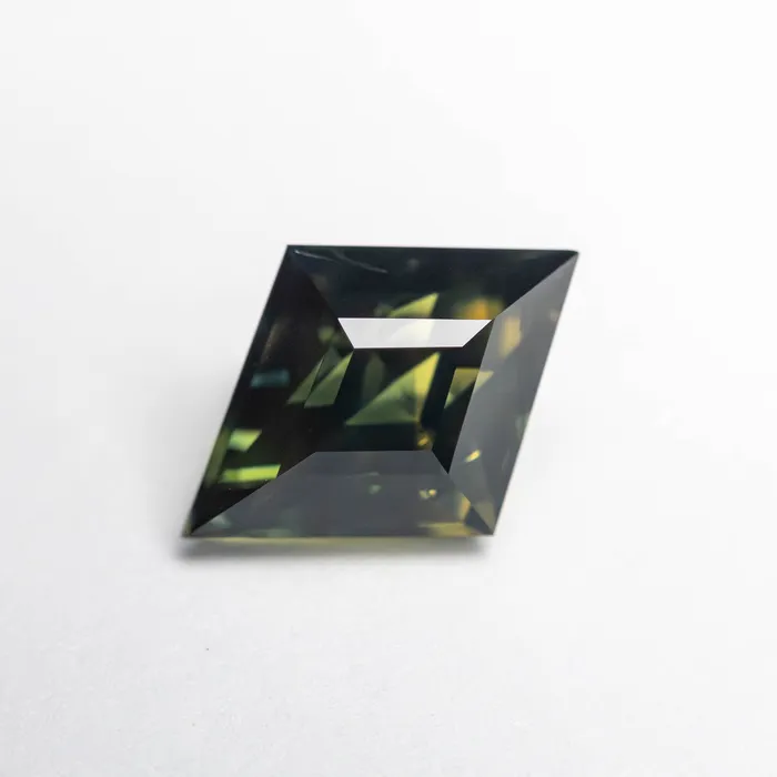 Misfit Gems Rings GreenTeal Step Cut Sapphire 203ct Lozenge