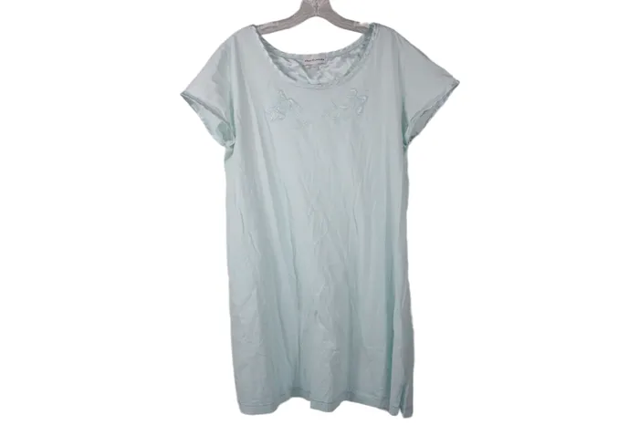 Miss Elaine Light Blue Nightgown L Miss Elaine Necklaces
