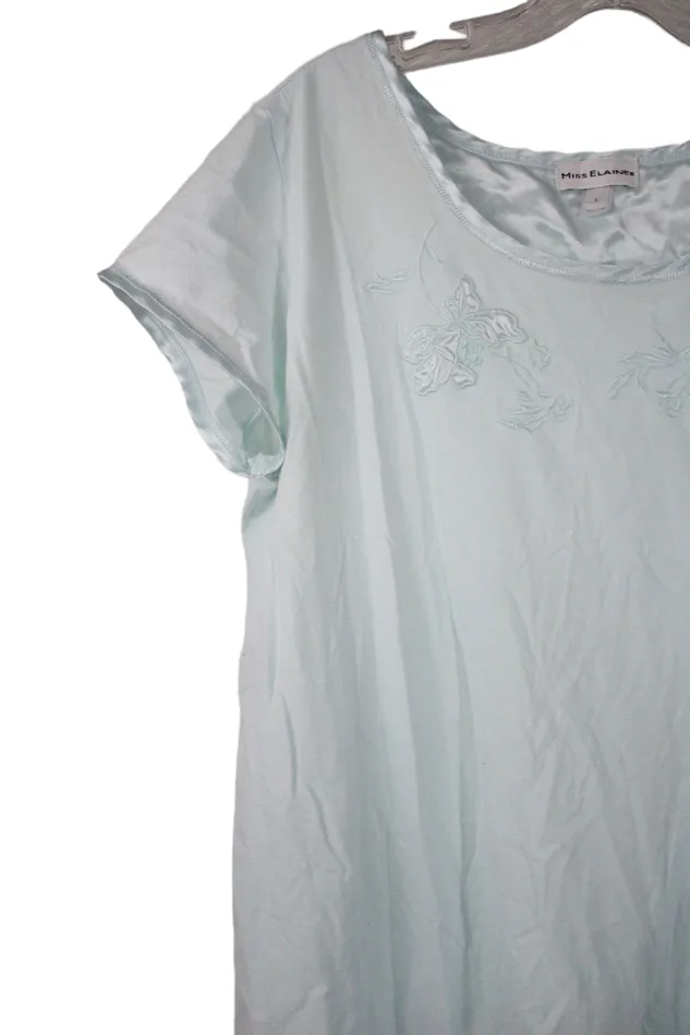 Miss Elaine Light Blue Nightgown L Miss Elaine Necklaces