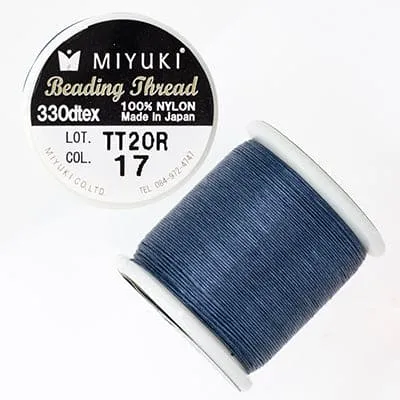 Miyuki Beading Thread50 Meter SpoolColor 17 Dark Blue Peppy Beads Rings