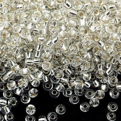 Miyuki Seed Beads 110 Crystal Silver Lined 0001 Peppy Beads Rings