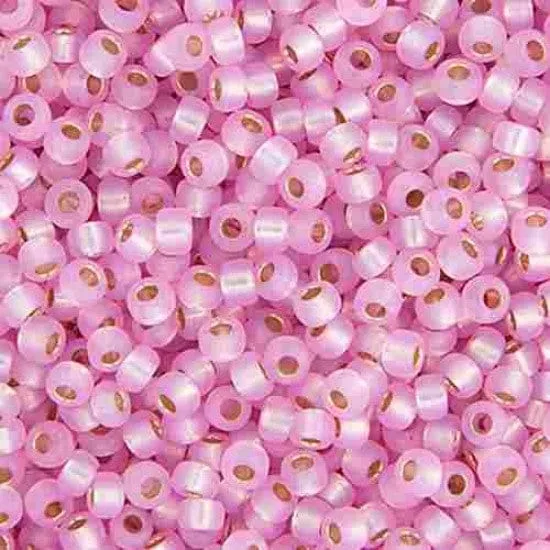 Miyuki Seed Beads 60 Dyed Lt Pink Silver Lined Alabaster 0643 Peppy Beads Rings