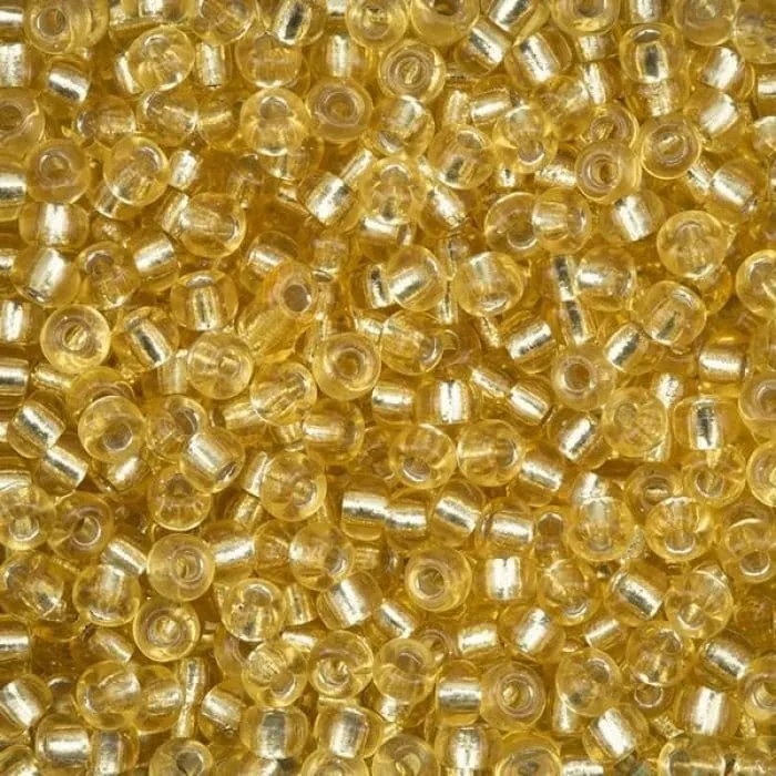 Miyuki Seed Beads 60 Silver Lined Light Gold 0002 Peppy Beads Necklaces