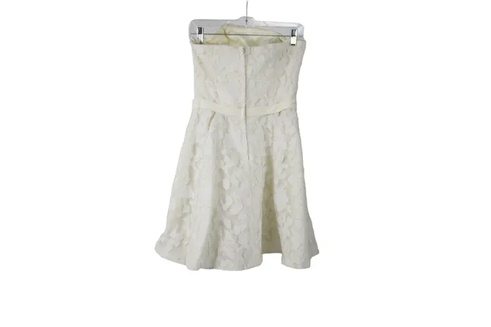 More Cream Lace Strapless Dress 4 More Earrings