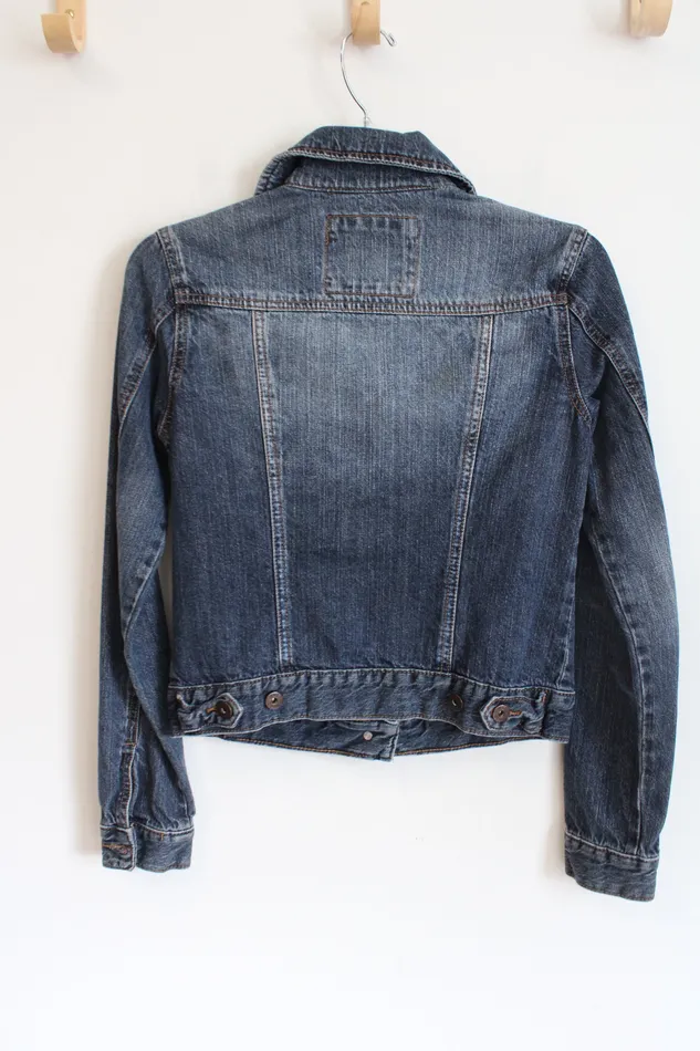 Mudd Earrings Mudd Dark Wash Denim Jacket S