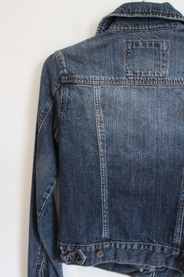 Mudd Earrings Mudd Dark Wash Denim Jacket S