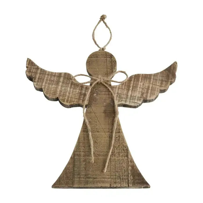 MUDPIE Mango Wood Angel Ornament Medium Necklaces