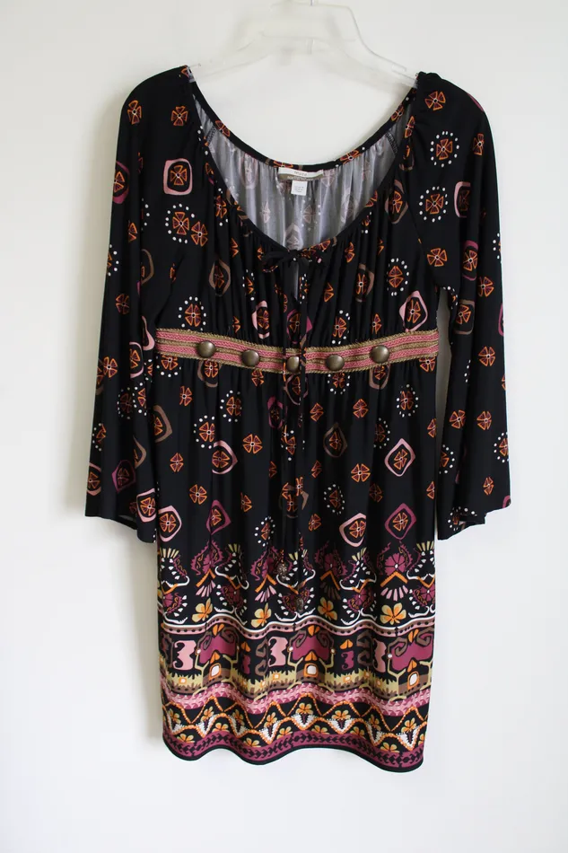 Muse Necklaces Muse Black Patterned Western Style Dress 6