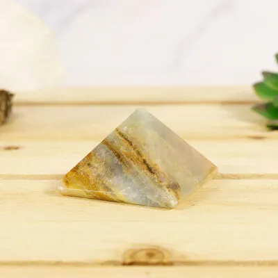 NATURESARTIFACT Rings Aquatine Blue Calcite Pyramid Aquatine Blue Calcite Gemstone