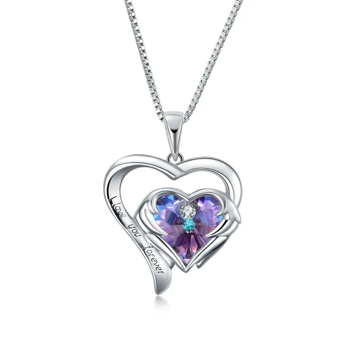 Necklaces Collar de corazn I Love You Forever Gold Shield