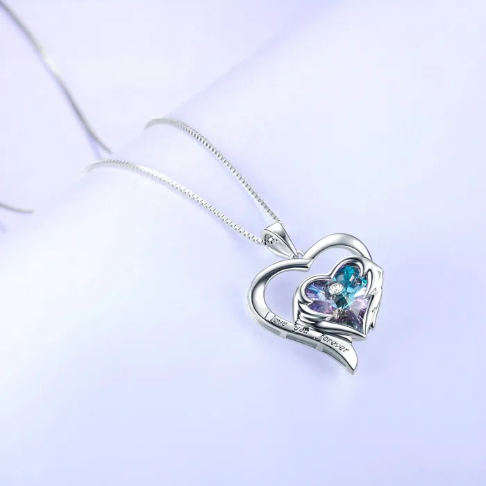 Necklaces Collar de corazn I Love You Forever Gold Shield
