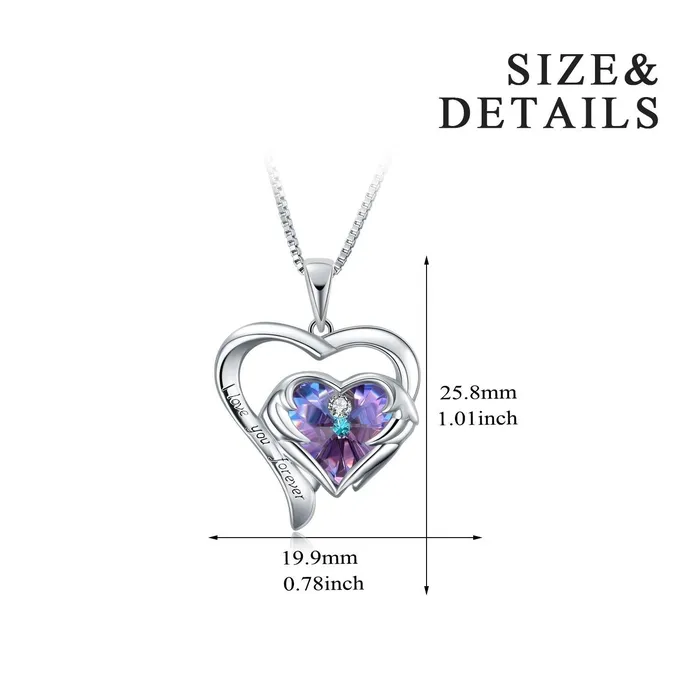 Necklaces Collar de corazn I Love You Forever Gold Shield