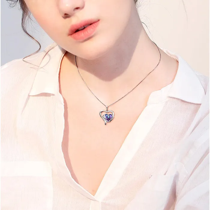 Necklaces Collar de corazn I Love You Forever Gold Shield