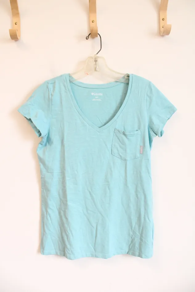 Necklaces Columbia Columbia Light Blue Short Sleeved Tee S