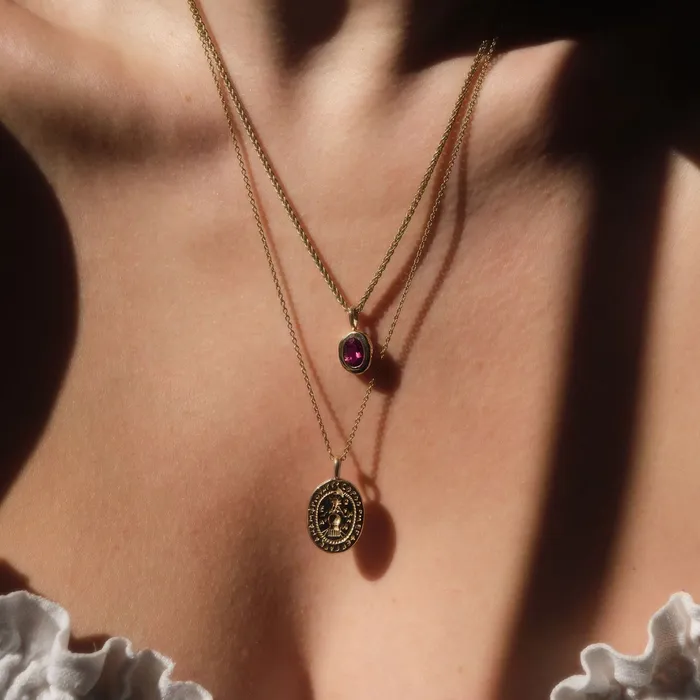 Necklaces COMMON ERA Molten Heirloom Pendant Garnet
