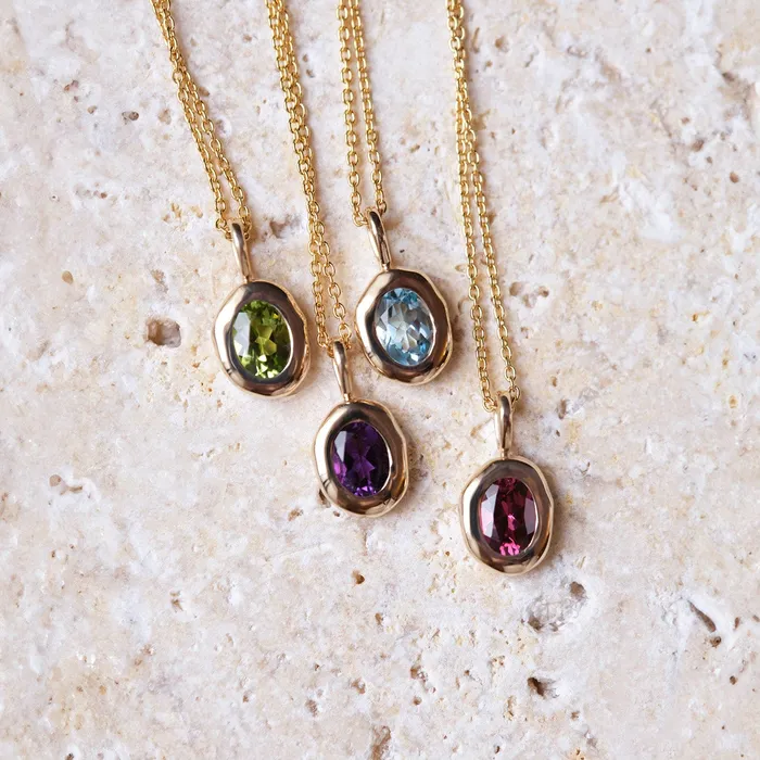 Necklaces COMMON ERA Molten Heirloom Pendant Garnet