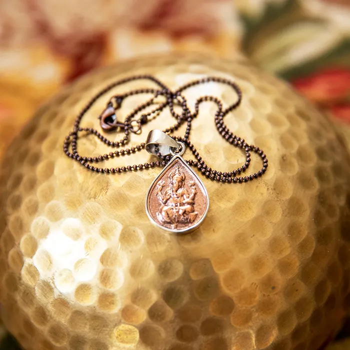 Necklaces Copper Ganesh Pendant Necklace Tiger Mountain