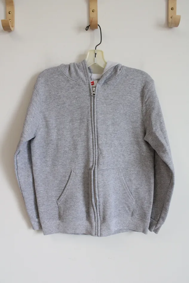 Necklaces Hanes Hanes Light Gray ZipUp Hoodie Youth M 1012