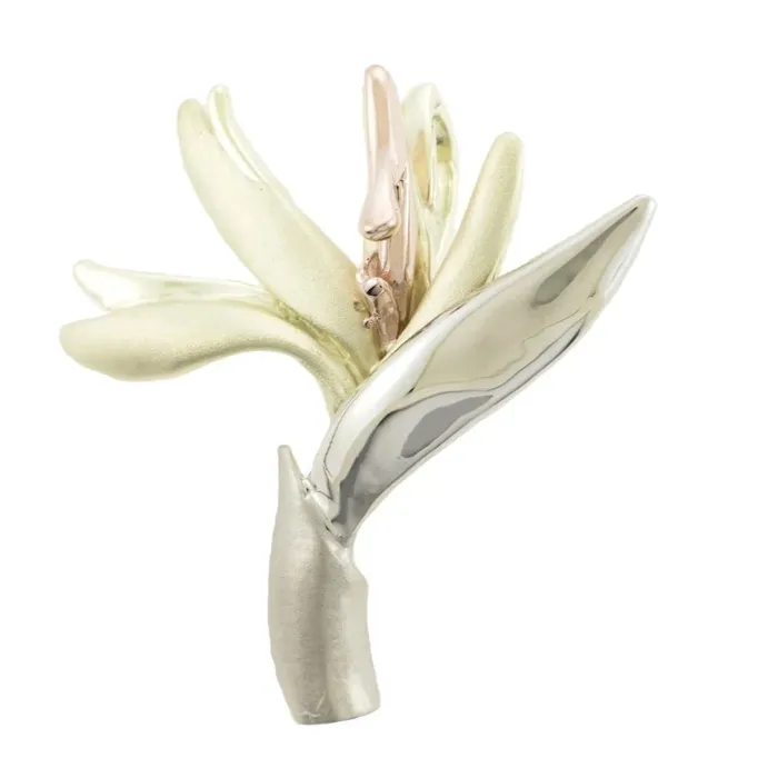 Necklaces Island Fine Jewelry 14K Tricolor Gold Bird of Paradise Slide Pendant