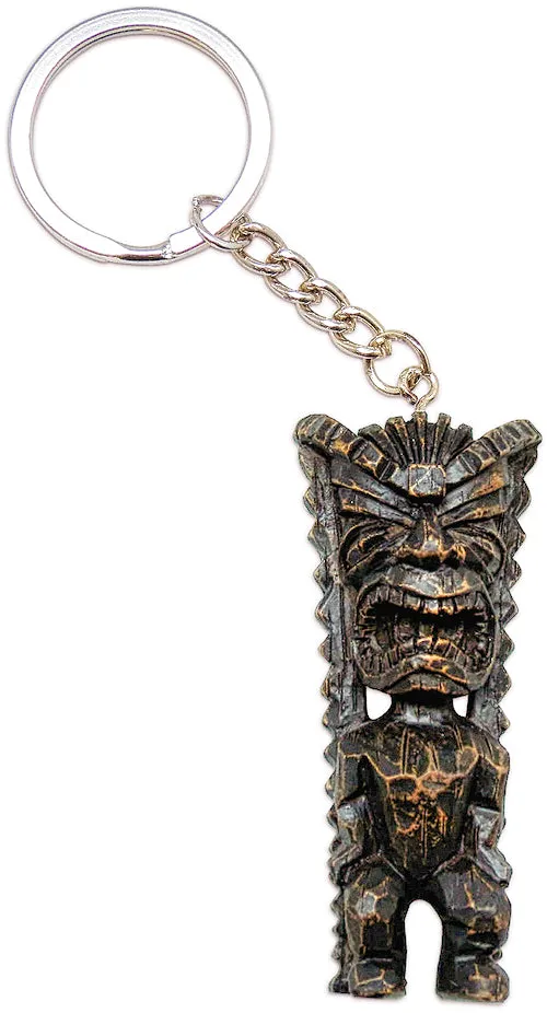 Necklaces KCCOMPANY Ancient Hawaiian God of Money Tiki KeychainFob