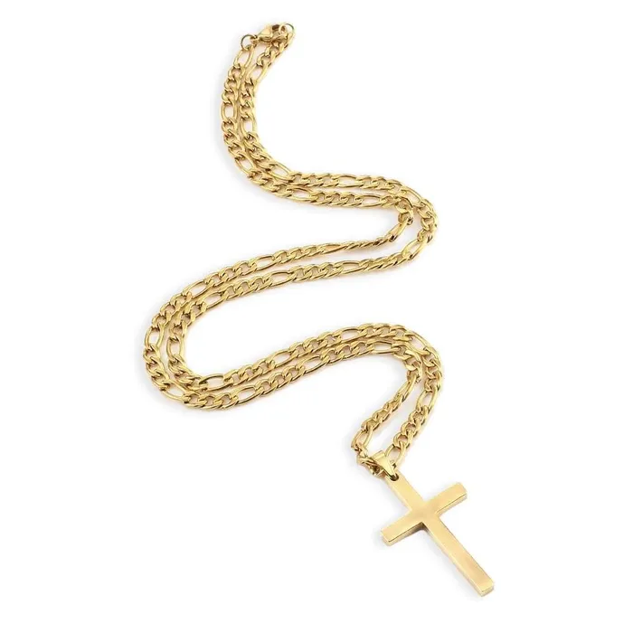 Necklaces Lords Guidance Mens Christian Necklace br Gold Tone
