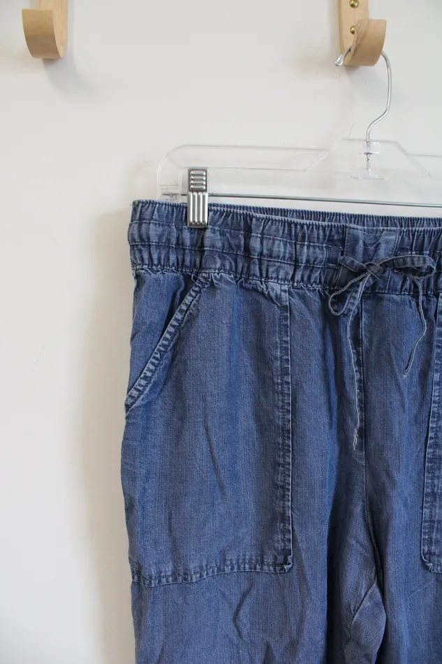 Necklaces Lucky Brand Chambray Denim Elastic Waist Pants M Lucky Brand