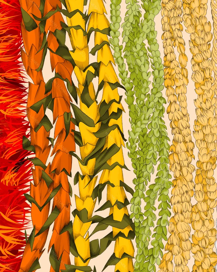 Necklaces MAYANLLANERA Leis For Days Art Print by Mayan Llanera 8x10