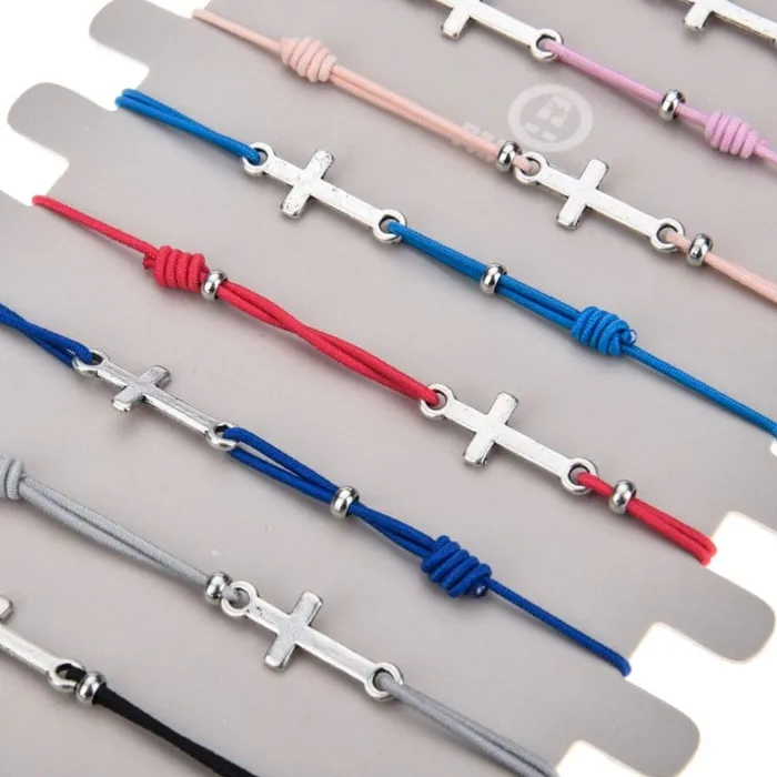Necklaces Pack of 12 Cross Bracelets with Elasticated Wristband Lords Guidance Necklaces Pack of 12 Cross Bracelets with Elasticated Wristband Lords Guidance