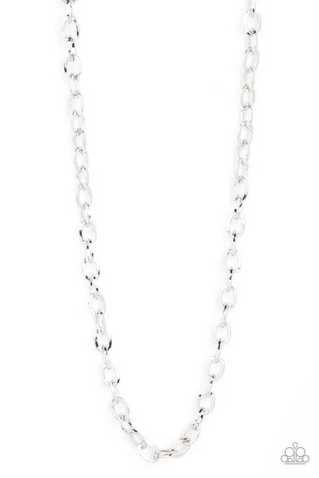Necklaces Paparazzi Accessories Player of the Year Silver
