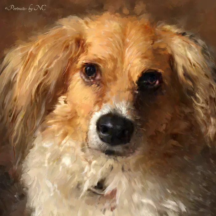 Necklaces Portraits by NC Custom Painted Dog Portrait