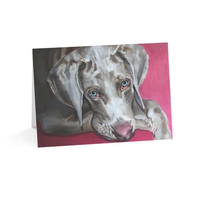 Necklaces Portraits by NC Weimaraner Greeting Card Folded Greeting Cards 1 10 30 and 50pcs Necklaces Portraits by NC Weimaraner Greeting Card Folded Greeting Cards 1 10 30 and 50pcs