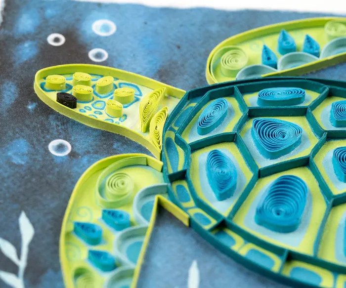 Necklaces QUILLINGCARD Quillingcard Sea Turtle Quilled Gift Card