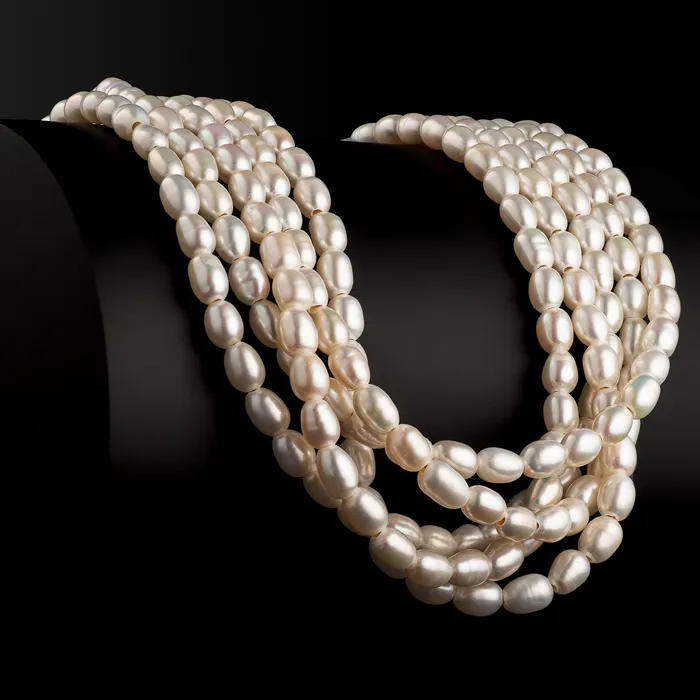 Necklaces RACHEL LYNN CHICAGO 4mm Freshwater Pearl Five Strand Beaded Adjustable Necklace