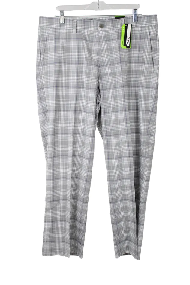NEW Izod PerformX Gray Plaid Golf Pants 36X30 Izod Earrings