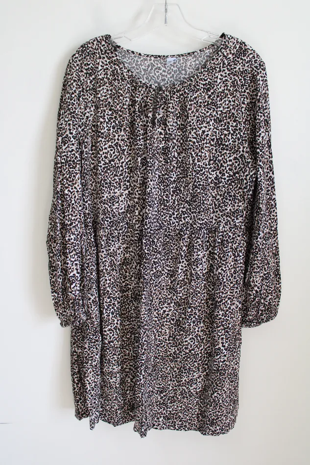 Old Navy Earrings Old Navy Leopard Loose Fit Dress L