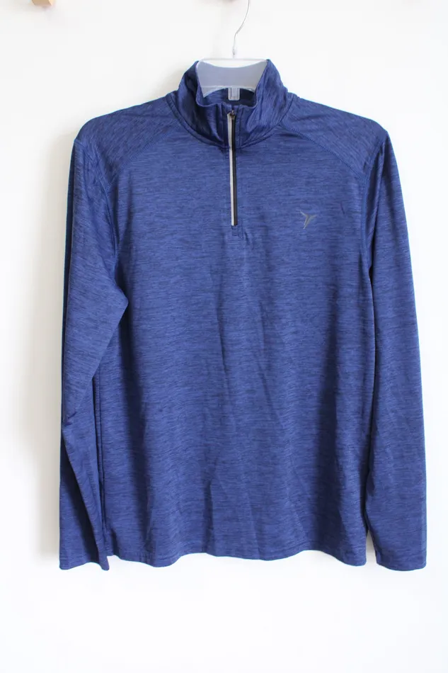 Old Navy Old Navy Active GoDry Quarter Zip Blue Pullover S Rings