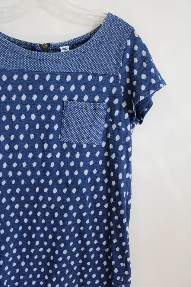 Old Navy Rings Old Navy Blue Dotted Pocket Dress M