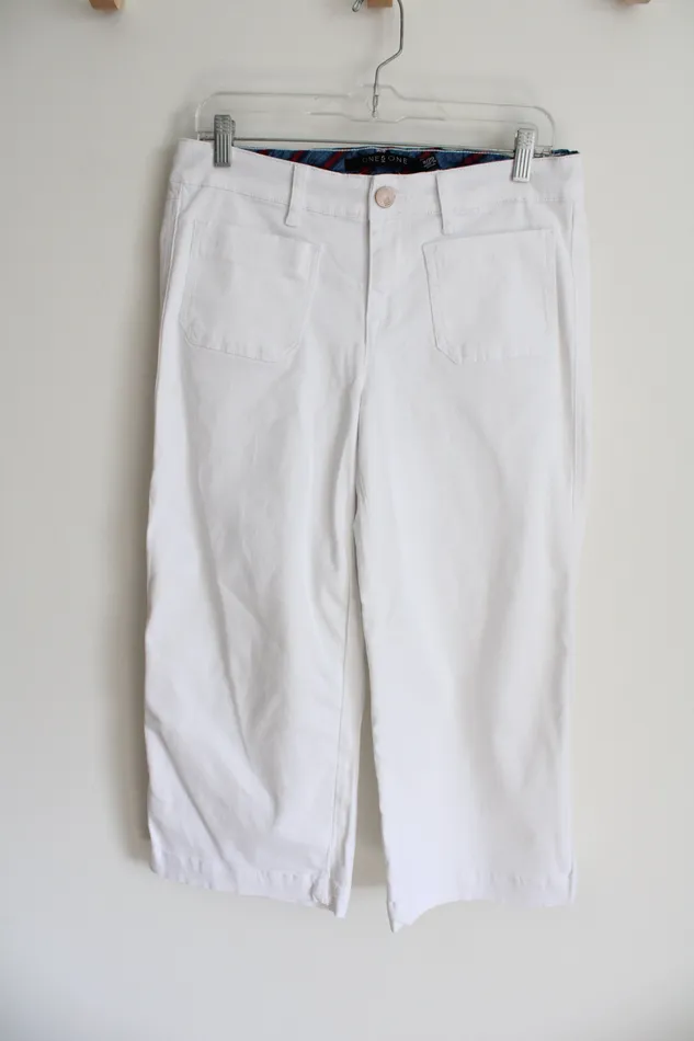 One 5 One White Capri Pants 8 One 5 One Rings