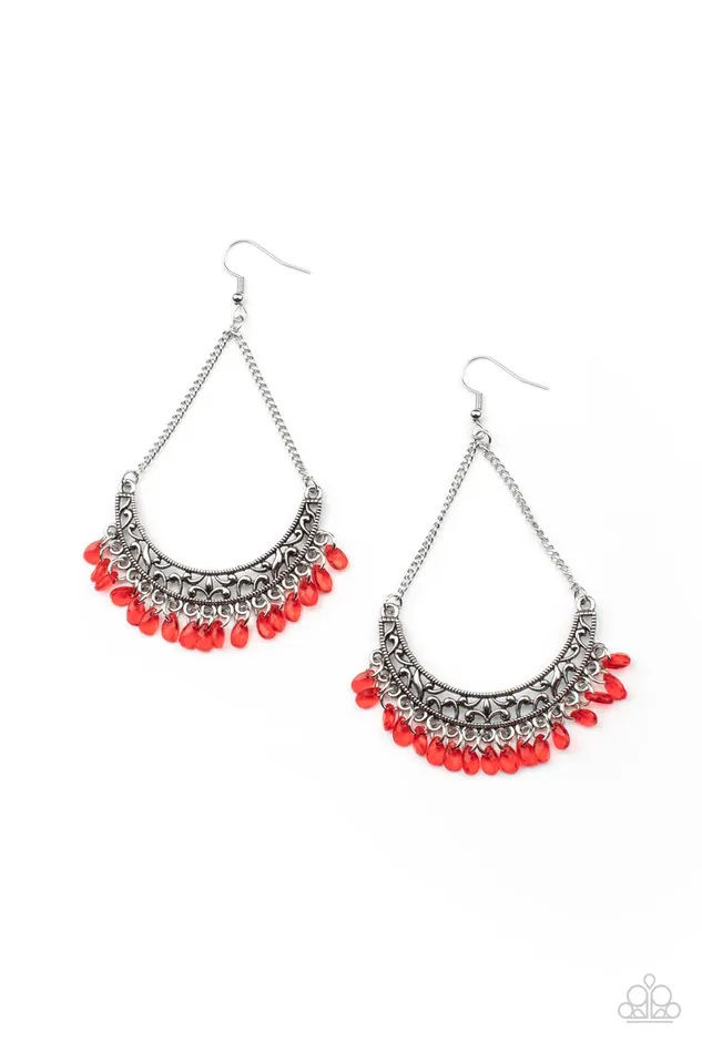 Orchard Odyssey Red Paparazzi Accessories Earrings