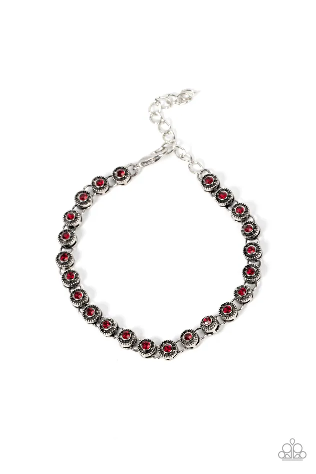 Paparazzi Accessories Charm Necklaces Charm School Shimmer Red