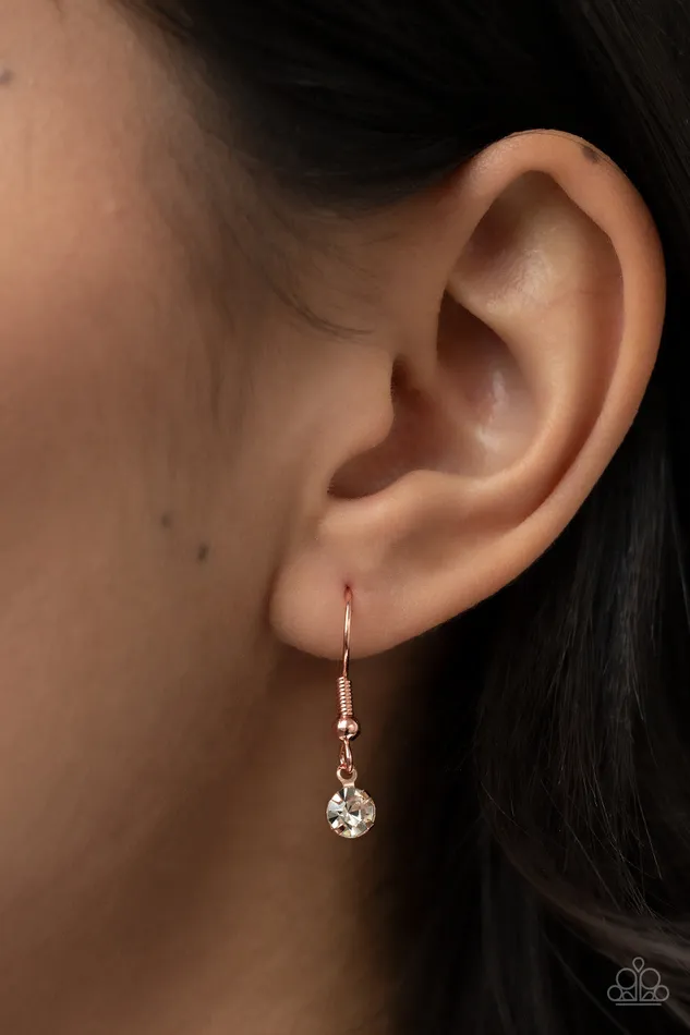 Paparazzi Accessories Cue the Mic Drop Copper Earrings