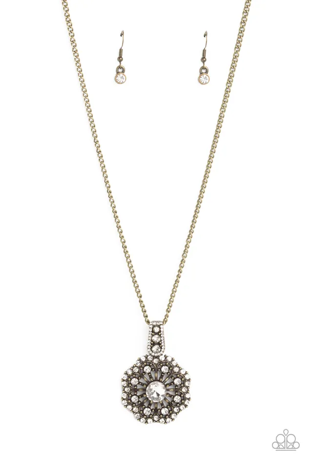 Paparazzi Accessories Earrings Bewitching Brilliance Brass