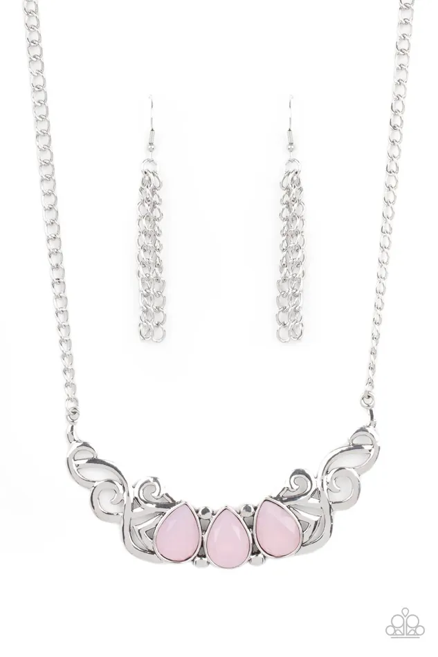 Paparazzi Accessories Earrings Heavenly Happenstance Pink