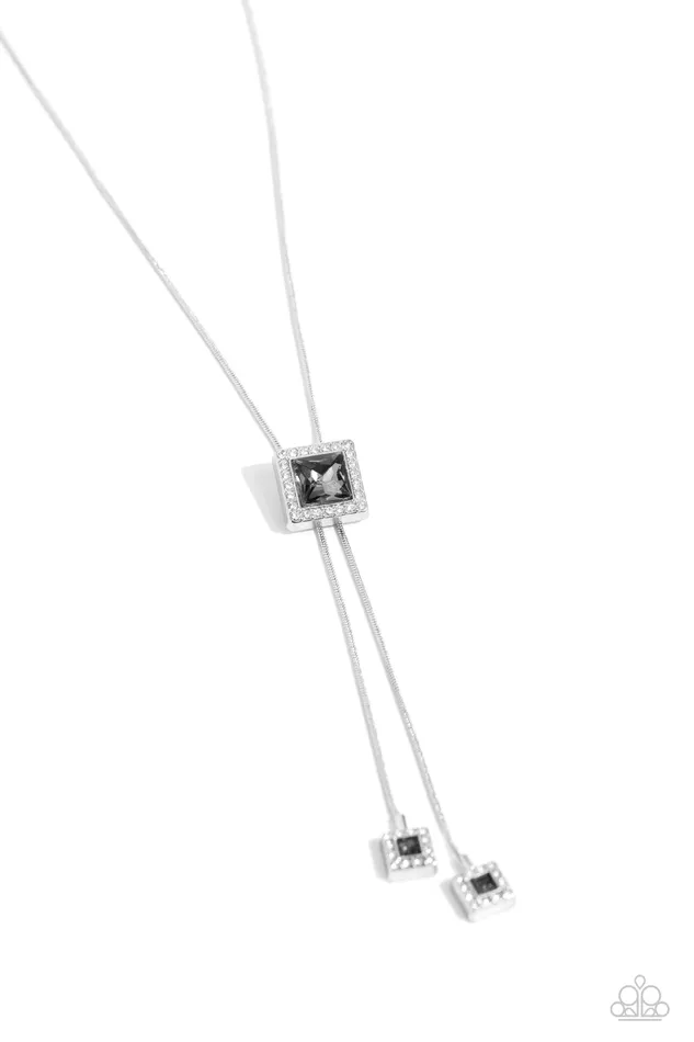 Paparazzi Accessories Earrings I Solemnly SQUARE Silver