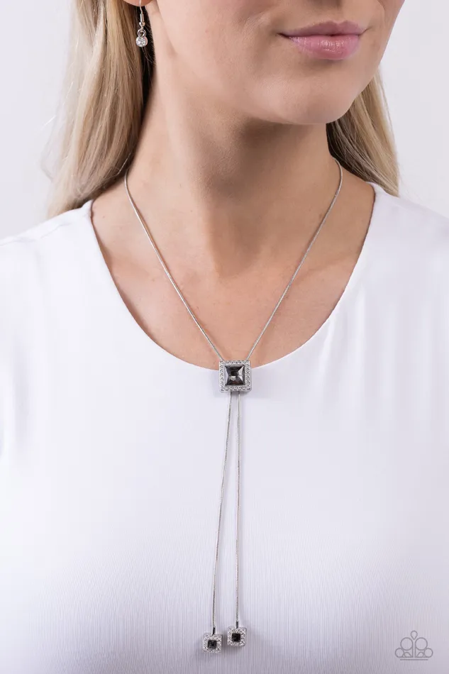 Paparazzi Accessories Earrings I Solemnly SQUARE Silver