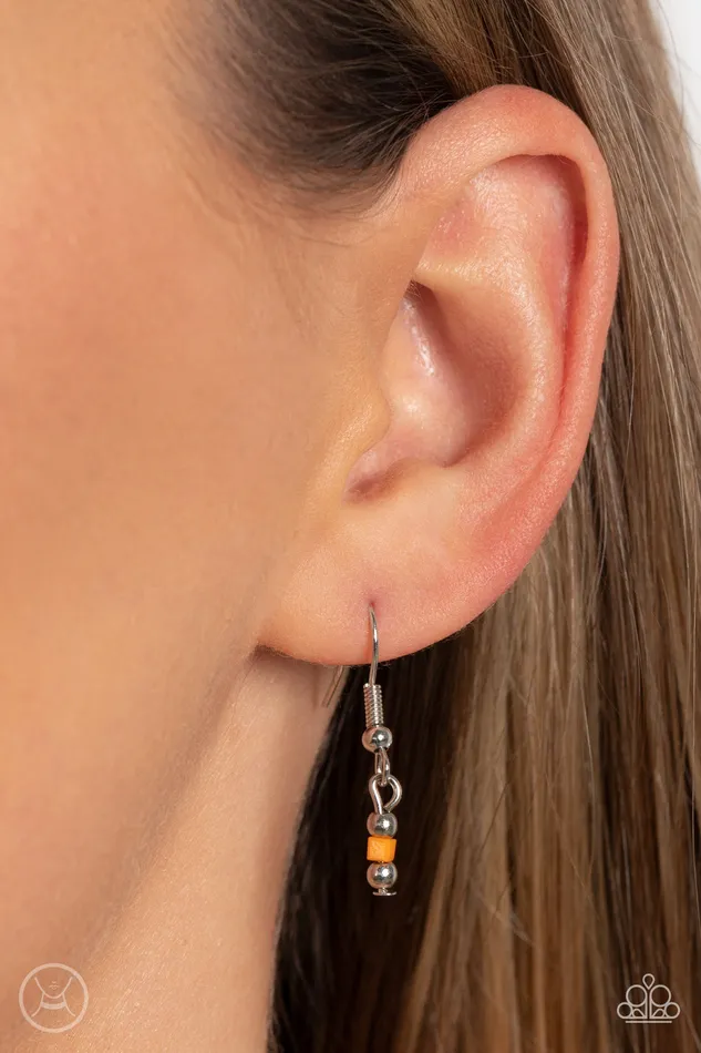 Paparazzi Accessories Earrings Neon Lights Orange